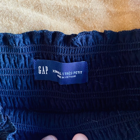 GAP Ruched Off the Shoulder Top (Black) - size XS - Picture 4 of 5